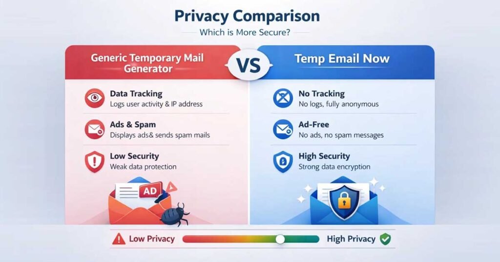 3 Key Differences: Generic Temporary Mail vs Temp Email Now